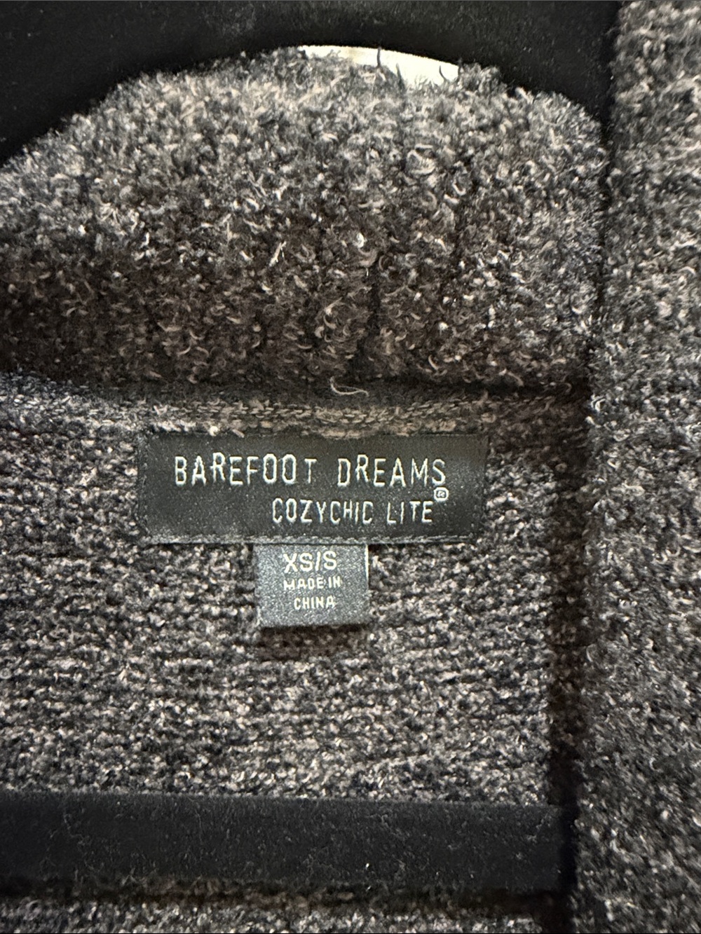 Barefoot Dreams Dark Charcoal Open-Front Cozy Chic Lite Knit Cardigan - XS/S - Picture 3 of 8